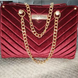 Marc New York Red Velvet Chevron Bag